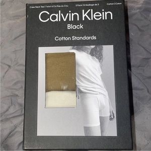 (3) Pack NEW Calvin Klein Men's Cotton Crew Neck T-Shirt Large